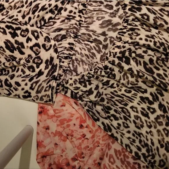 H & M 🌸NWT🌸 Leopard Print Maxi Dress  Open BACK Size 8 - Picture 8 of 12